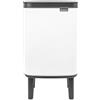 Brabantia Bo Waste Bin Hi Pattumiera 4L con Coperchio a Chiusura Ammortizzata, Secchio Interno Rimovibile e Maniglia per il Trasporto, ottimo per Bagno, Camera da Letto e Ufficio, White