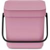 Brabantia Sort & Go Pattumiera 3L (Lilac Pink), Pattumiera cucina in plastica con maniglia, Secchio spazzatura salvaspazio con coperchio stay open rimovibile, Cestino umido facile da pulire