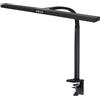 FeinTech Lampada da scrivania con morsetto da tavolo a LED e collo di cigno, 80 cm grande, dimmerabile, LTL00321, nero