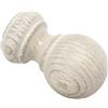 Gardinia 33151 Sfera, 2X terminali, Legno Quercia, per Tende Tecniche Ø 25 mm, 2 unità