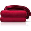 Amago Coperta, Effetto Cashmere, 130 x 170 cm - Bordeaux