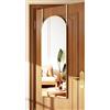 SONGMICS Specchio Integrale Sospeso 120x40 cm Specchio Arcuato Telaio in Lega di Alluminio Vetro Temperato per Camera Soggiorno Dressing Oro Chiaro LFM033AB01