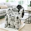 Franco Collectibles Peanuts Snoopy Bedding Soft Cozy Chic Dreams Feather Knit Intarsia Throw Blanket, 50 in x 60 in, (Officially Licensed Product)