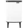 Brabantia Bo Waste Bin Hi Pattumiera 7L con Coperchio a Chiusura Ammortizzata, Secchio Interno Rimovibile e Maniglia per il Trasporto, ottimo per Bagno, Camera da Letto e Ufficio, White