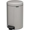 Brabantia Pattumiera con pedale NewIcon da 12 litri, Pattumiera differenziata media, Secchio spazzatura con chiusura silenziosa, con sacchetti spazzatura PerfectFit in omaggio, 25 x 34 x 41 cm