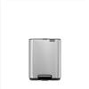 Brabantia Pattumiera a pedale Bo 7L (Matt Steel Fingerprint Proof), Pattumiera con pedale e coperchio a chiusura soft, Secchio spazzatura con secchio interno rimovibile e sacchetti PerfectFit inclusi