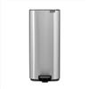 Brabantia Pattumiera a pedale Bo 30L(Matt Steel Fingerprint Proof), Pattumiera con pedale e coperchio a chiusura soft, Secchio spazzatura con secchio interno rimovibile e sacchetti PerfectFit inclusi