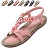 Acfoda Sandali Donna Estive Tacco Bassi Comode Eleganti Infradito Gioiello Ciabatte da Spiaggia Casual Antiscivolo Scarpe con Strass Rosa 38