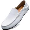 Unitysow Mocassini Uomo Pelle Estivi Pantofole Casual Eleganti Slip On Scarpe da Guida Scarpe da Barca Classic Loafers Bianco 42EU