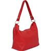 AMBRA Moda GL005 - Borsa con tracolla, borsa a mano in pelle, borsa a spalla, hobo bag da donna (rosso)