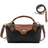 Long Keeper Borsa a Spalla Piccola Donna Borsetta Tracolla in Nylon Moda Borse a Mano e a Spalla Morbida Tracolla Porta Cellulare per Donna Adolescente (Nero)