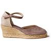 Toni Pons Espadrillas da Donna in camoscio - Lloret-5 - Taupe, 38 EU
