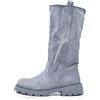 IF Fashion Scarpe da Donna Stivali Al Polpaccio Scamosciati Morbidi Biker 6611 blu N.37