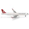 Herpa modellino aereo Turkish Airlines Airbus A321neo, miniatura in scala 1:500, oggetto da collezione, modello di aereo senza supporto, metallo