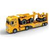 Teorema Giocattoli, Camion Giocattolo Bisarca, Set 3 in 1 Veicoli Cantiere con Escavatore e Dumper, Luci e Suoni Realistici, Movimento a Frizione, Scala 1:16, Gioco per Bambini