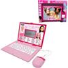 Lexibook, Barbie, Computer portatile educativo e bilingue francese/olandese, giocattolo per bambini con 124 attività per imparare, giocare e ascoltare musica, rosa, JC598BBi10