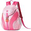 Cozary Zaino per Bambini con Fascia, 5L Impermeabile Zaino Asilo, Tracolla Regolabile, Tasche Laterali - 1-3 Anni, per Scuola Materna, per Ragazze e Ragazzi, Rosa