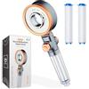 BIORYC® Soffione Doccia con Filtro + 1 Filtro | Soffione Doccia Anticalcare ad Alta Pressione con Purificatore d'Acqua e Filtro Anticalcare per Corpo e Capelli (2 FILTRI)