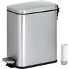 Vidacharmy - Pattumiera da 10 l, cestino per il riciclaggio - in acciaio inox anti-impronta - Coperchio con chiusura morbida e silenziosa, cestino da cucina e bagno, 20 sacchetti per spazzatura