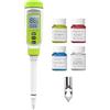 Tadeto Misuratore digitale multifunzionale di pH per alimenti, kit di test di alta precisione per il terreno da giardino con display LCD ℃/℉ per piante/soluzione, acqua e alimenti (Verde)