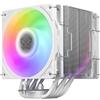 Scythe Mugen 6 Raffreddatore ad Aria per CPU, Intel LGA1700, LGA1151, AMD AM5/AM4/Ryzen 120mm, Torre Singola, Copertura Superiore in Alluminio (Mugen 6 White ARGB)