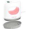 Calogy Mini macchina della pressa, Plotter di trasferimento 4 livelli di temperatura max 210℃ riscaldamento rapido precisione stampa ferro per magliette, polsini, scarpe (Bianco rosa)