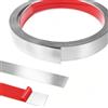 Yunlaishaocer Striscia decorativa autoadesiva in lamiera di acciaio inox, 5 m x 1,5 cm, per pareti, stucco, in acciaio inox, per camino, cornici a specchio, mobili e decorazioni per la casa, argento spazzolato
