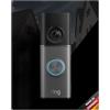 iSecur Mascherina adatta per anello video campanello in acrilico nero I Wired Doorbell Pro 3° Gen (2025) I campanello I 140 x 175 mm I piastra per porta campanello I az240