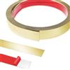 Yunlaishaocer Striscia decorativa autoadesiva in lamiera di acciaio inox, 5 m x 1,5 cm, per pareti, stucco, in acciaio inox, per camino, cornici a specchio, mobili e decorazioni per la casa, oro