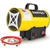 DAHTEC Riscaldatore Mobile a Gas 10 kW - Cannone Termico - Termoventilatore a Gas - Riscaldamento Radiante - Accensione Piezoelettrica - per Cantieri, Officina, Serra