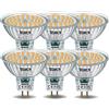 WSMCN GU5.3 LED Lampadine bianco caldo 3000K MR16 6.5W equivalente a 55W alogena, 550LM soffitto lampada, AC/DC 12V Non-Dimmerabile, angolo del fascio di 120°, Faretto senza sfarfallio, pacco da 6
