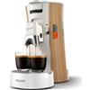 Philips Senseo Select - Macchina da caffè a cialde - Intensity Plus, funzione memo, 3 intensità, crema Plus, prodotto eco-responsabile con 37% di plastica di origine biologica, bianco seta (CSA240/06)