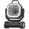 Honesorn Ventilatore portatile ricaricabile, 20000 mAh, senza fili, alimentato a batteria, con luce LED e telecomando, 4 velocità di vento, timer, USB C, gancio per appendere a 360°, ventole oscillanti per