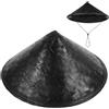 Alipis Cappello da samurai giapponese, cappello cinese, casco samurai per mascherata, giochi di ruolo, samurai, cosplay, accessori decorativi, Nero , 36X36X17CM