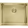 Franke Mythos Masterpiece BXM 210/110-50 - 127.0674.362 Lavello da Incasso 1 Vasca Monovasca Semifilo - Filotop - Sottotop 540 x 450 mm con Vasca 500 x 410 mm Acciaio F-inox finitura PVD Gold