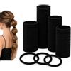 Carehabi Set da 100 Pezzi Elastici per Capelli Neri, Elastici Morbidi e Resistenti senza Metallo e senza Cuciture, Tenuta Forte per Donna e Uomo, Ideali per Coda di Cavallo, Sport, Palestra, Yoga e Lavoro