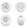 SODIAL Set di 4 Stampi In Silicone 3D A Forma di Fiore: , Peonia, Rosa, 2441