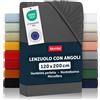 Blumtal Basics - Set di 1 lenzuolo con angoli 120 x 200 cm, lenzuolo con angoli 120 x 200 in microfibra di alta qualità, morbido, resistente, anti pieghe, certificato Oeko-Tex, antracite