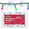 Miuezuth Set di 30 mini ventose per luci natalizie, piccoli ganci per luci natalizie, in corda trasparente, clip per ventosa in vetro, per appendere luci stagionali e decorazioni natalizie