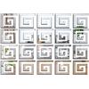 Andiker Adesivi da parete a specchio in acrilico, 10 pezzi, rimovibili, fai da te, autoadesivi, 3D, a specchio, cornice per TV, decorazione per piastrelle, finestre, specchi, piccole dimensioni