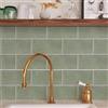 Neukids 12pezzi 30X15CM verde salvia piastrelle adesive, piastrelle adesive bagno sbucciare e stecchiare, adesivi piastrelle cucina distaccabile, adatto per soggiorno, cucina, bagno, lavanderia