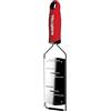 Microplane Grattugia da Cucina Lama a Scaglie Grandi Acciaio Inossidabile Rossa Serie Gourmet Ideale per Formaggio a Pasta Dura, Cioccolato e Tartufo