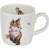 Wrendale Designs Wrendale Born to Be Wild Fox - Tazza in ceramica, colore: Bianco