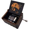 Youtang Carillon a manovella in legno intagliato raffigurante Nightmare Before Christmas