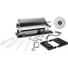 Browin 311005 Insaccatrice Orizzontale per Salsiccia 5 kg, insaccatrice Manuale per Salsicce, rigaglie, 4 imbuti di Diverso Diametro, Acciaio Inox