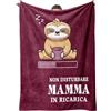 Niyewsor Regalo Mamma Compleanno, Flanella Coperta 130 x 150cm, Bordeaux