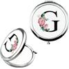 JEKUGOT Specchio per trucco personalizzato Piccolo specchio Specchio tascabile Regali per la sposa Regali di fidanzamento Regalo personalizzato Specchio A-Z Regali per donne Regali di compleanno (G)