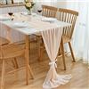 CHUQING Runner Tavola Chiffon Runner Tavolo Per Matrimoni Champagne