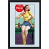 empireposter Empire 537355 - Quadro Coca Cola Pin Up, su Vetro Stampato con Cornice in plastica Effetto Legno, 20 x 30 cm