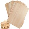 DOULEIN Fogli di Legno Balsa,8 Pcs Multistrato di Balsa Naturale Compensato Pannello Legno Grezzo Fogli Per Pittura, Pirografia, Traforo e Decoupage Legno da Decorare
